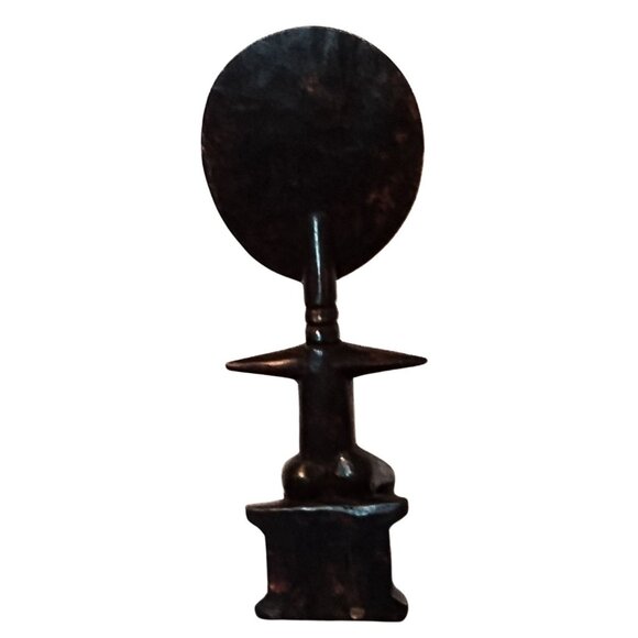 Vintage Hand Carved Wooden African Fertility Sculpture Intricate Beadwork Ethnic - Picture 4 of 4